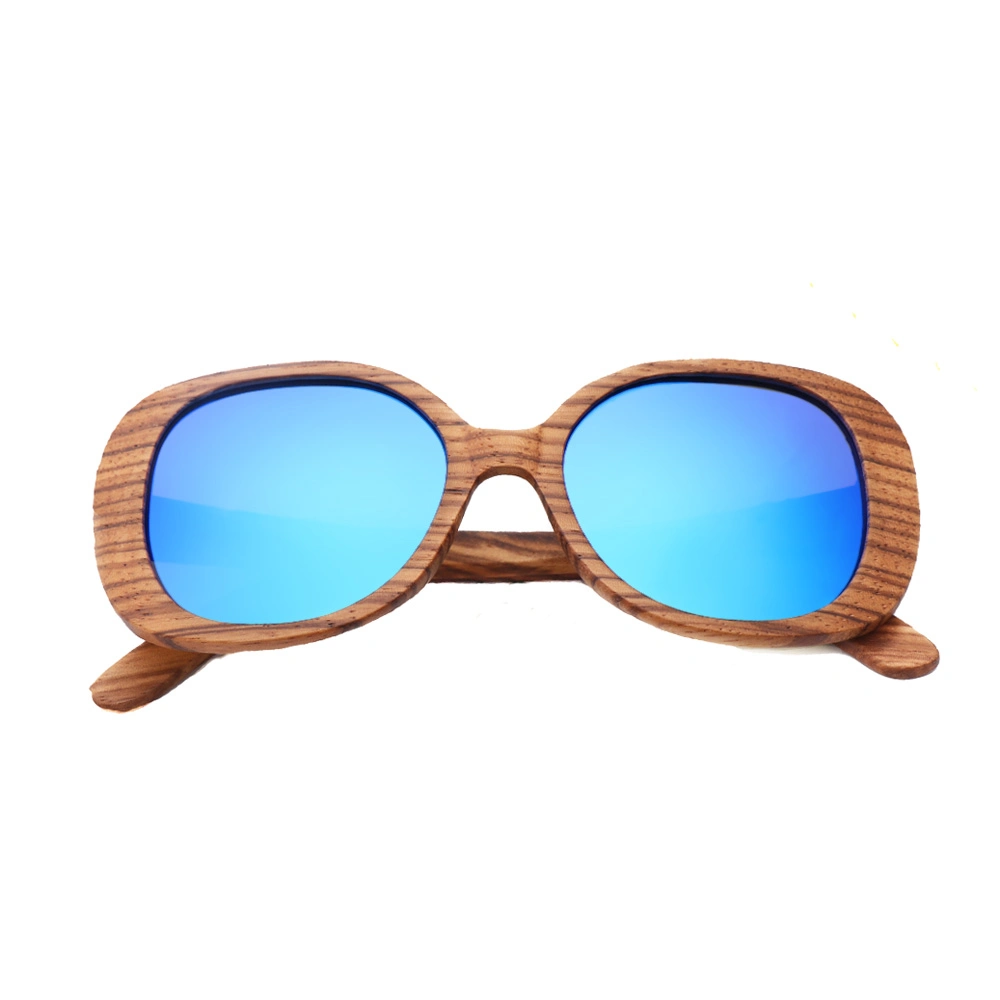 Polarized Eco-Friendly Bamboo and Wooden Oval Frame Sunglasses